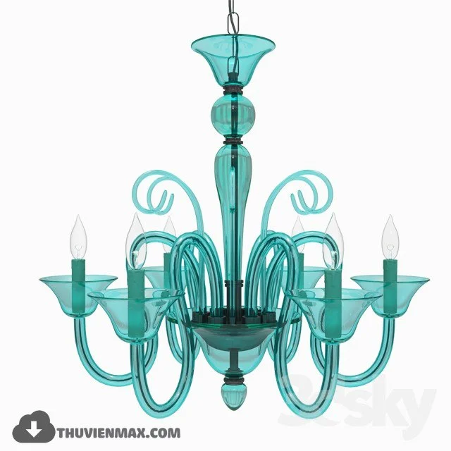 Calais Chandelier Aquamarine